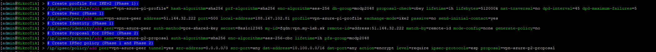 RouterOS - Configure IPSec profile